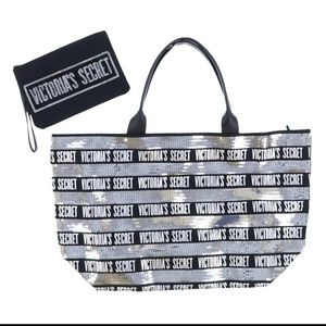 NWT Victoria's Secret Tote Bag 2 Piece Set